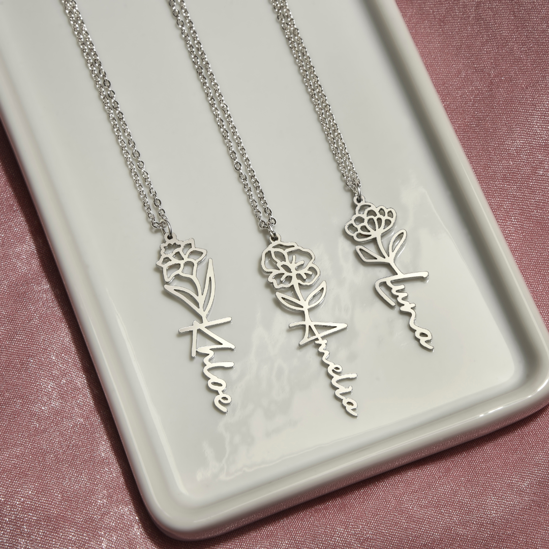 Pregnancy Loss, Miscarriage Necklace, Infant Loss, Still Born, Memorial Keepsake, Birthflower Necklace, Miscarriage Gift