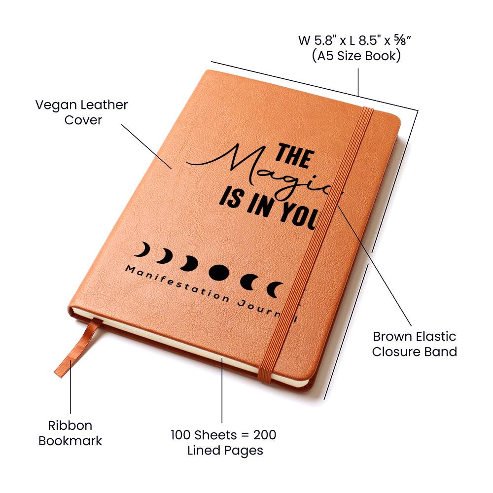 Moon Phase Manifestation Journal for Intention Setting , Goal Setting and Personal Growth - Law of Attraction, New Beginnings 2024