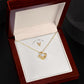 Premium Knot Pendant Necklace - Gold and White Gold Finish