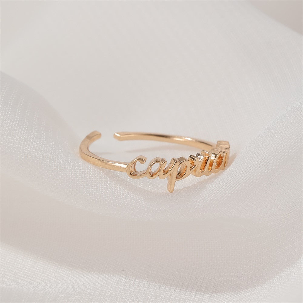 Starre Zodiac Open Rings