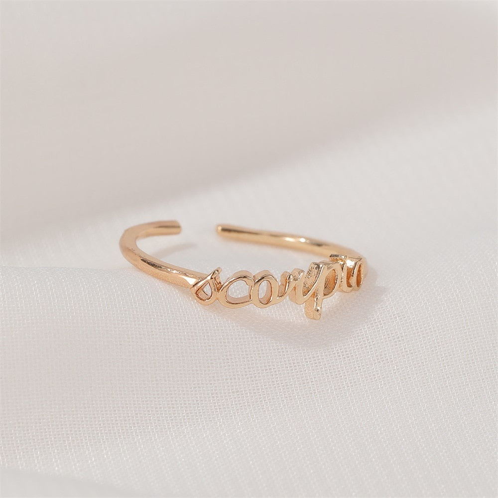 Starre Zodiac Open Rings