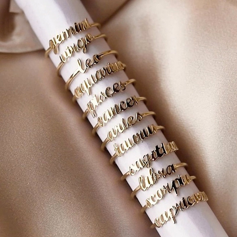 Starre Zodiac Open Rings