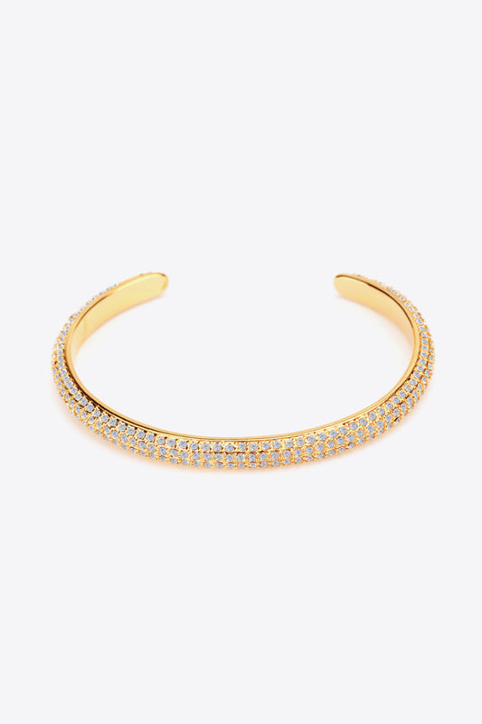 Lily Gold-Plated Rhinestone Open Bracelet