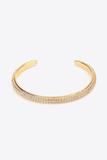 Lily Gold-Plated Rhinestone Open Bracelet