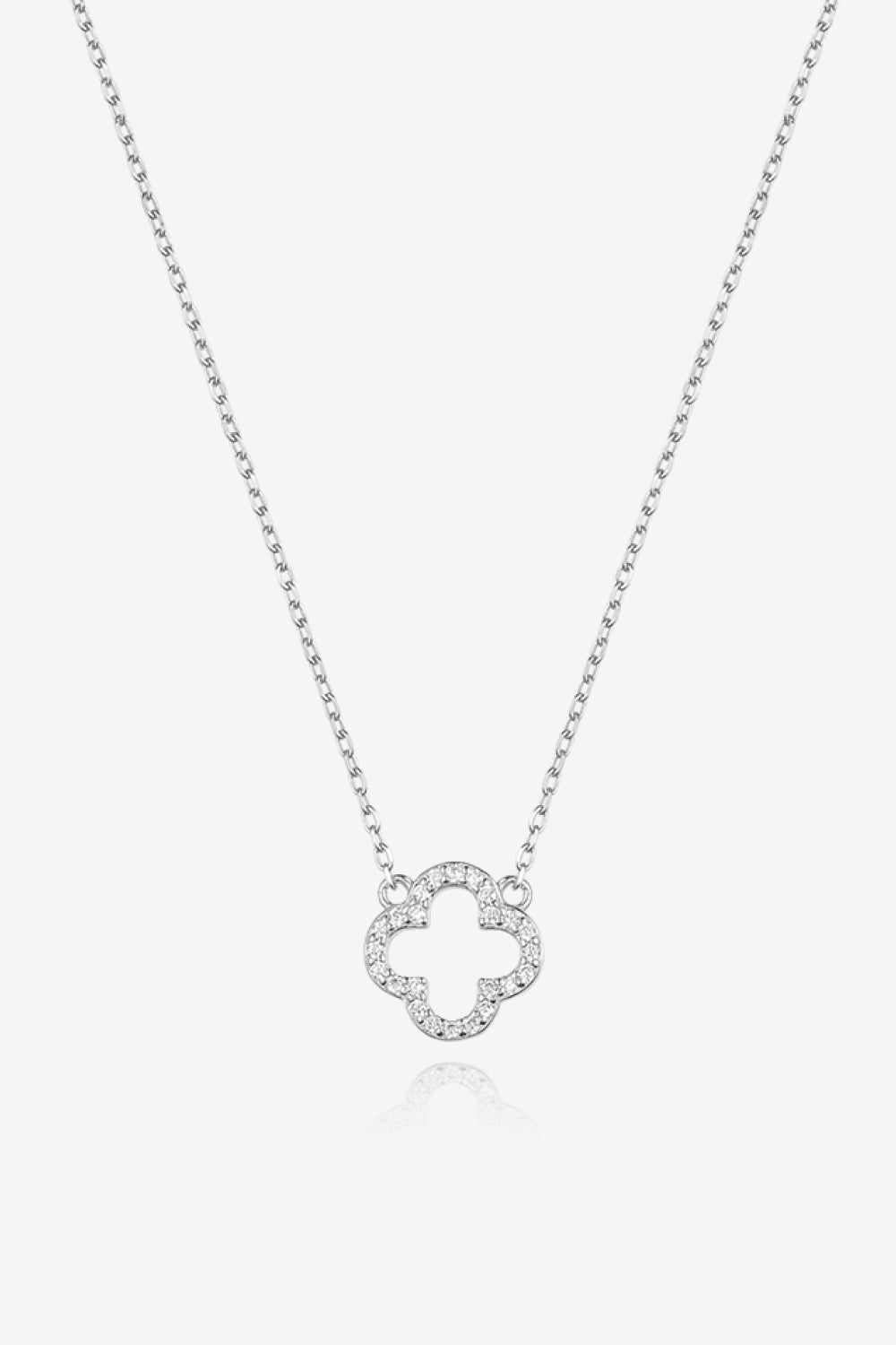Astrid's Clover Zircon Sterling Silver Necklace