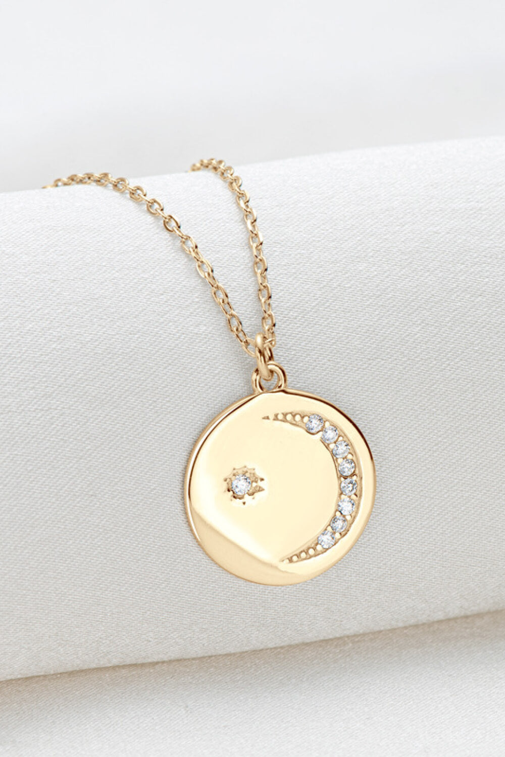 Stella Moissanite Round Pendant Necklace