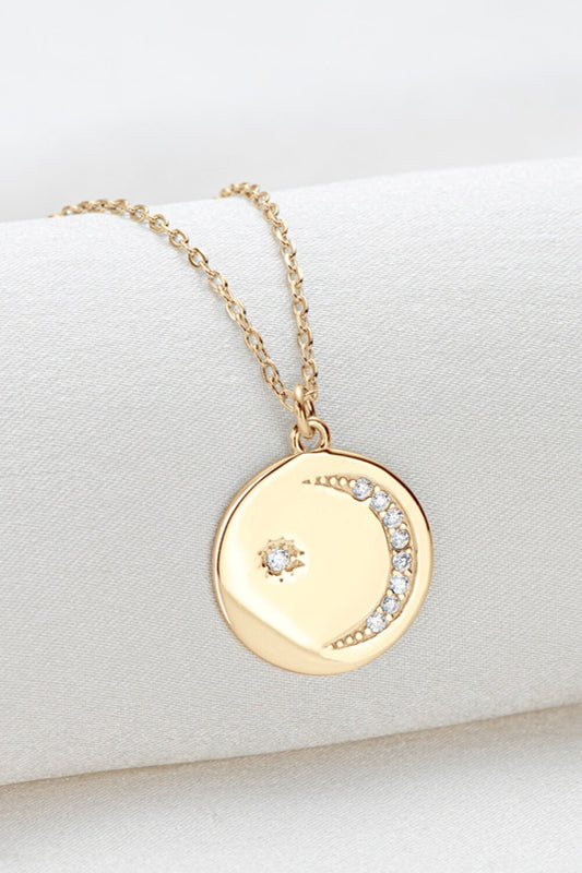 Stella Moissanite Round Pendant Necklace