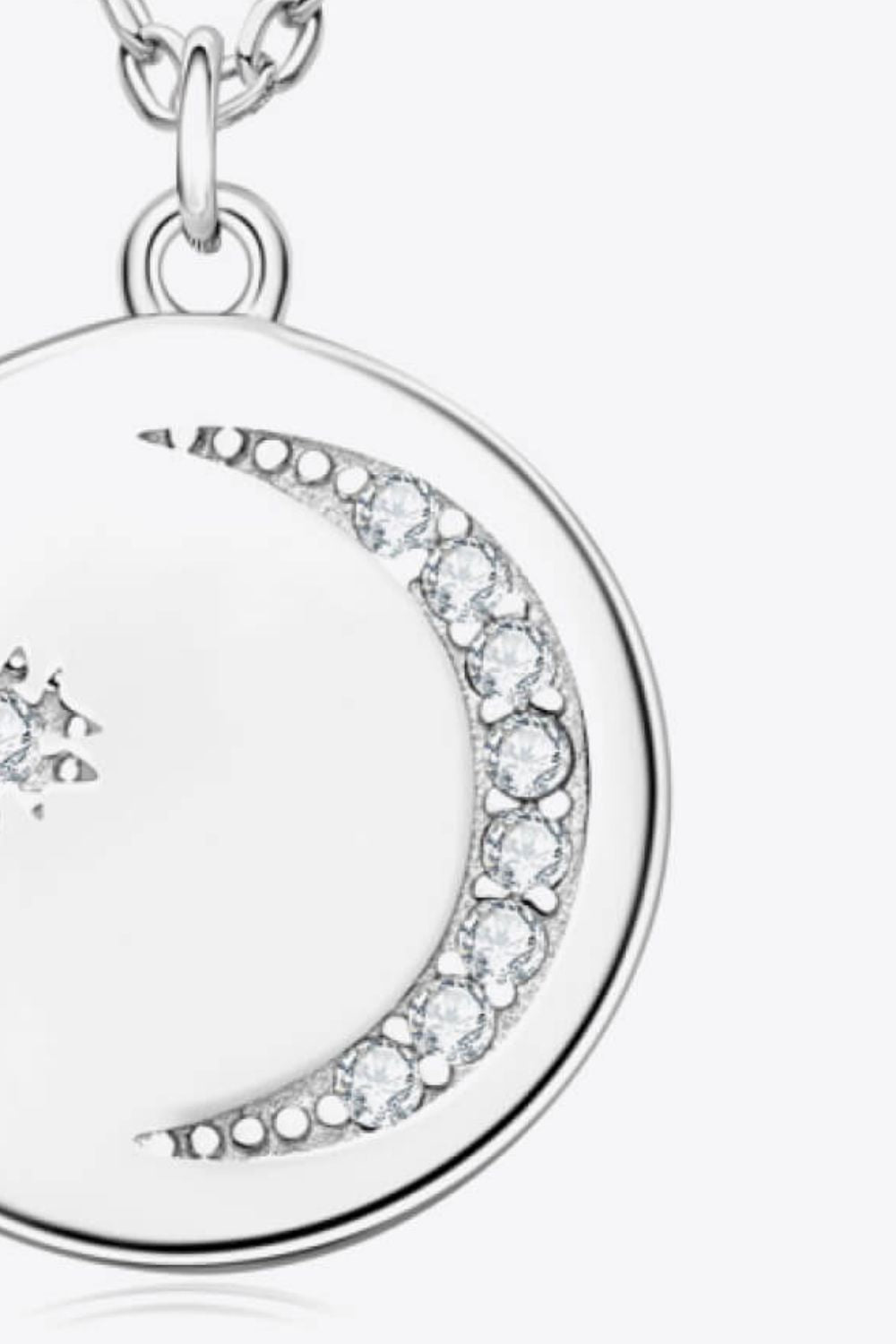 Stella Moissanite Round Pendant Necklace