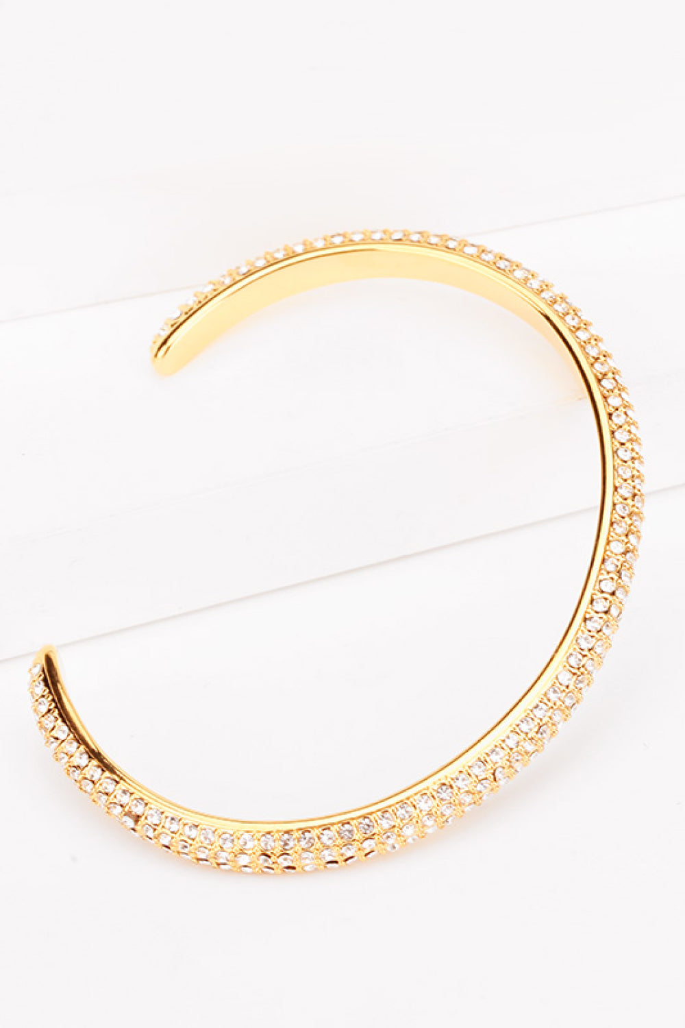 Lily Gold-Plated Rhinestone Open Bracelet