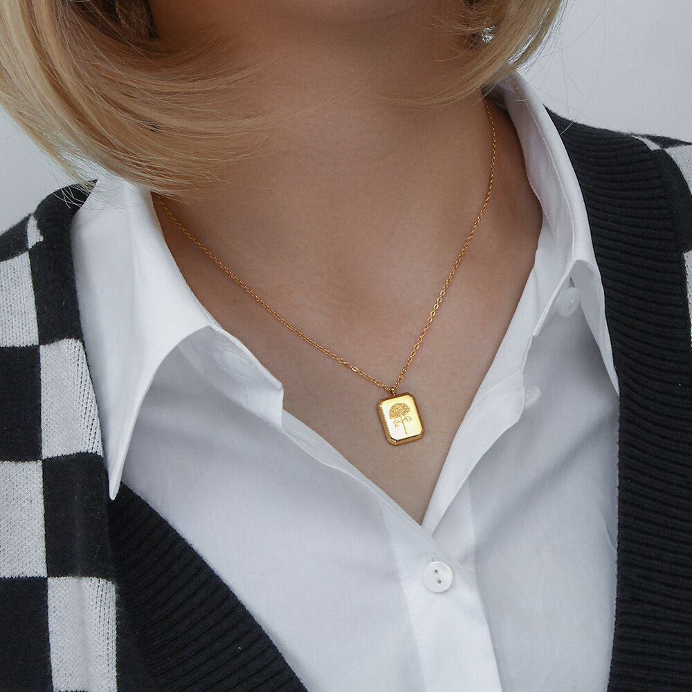 Adeline Birthstone Flower Necklace