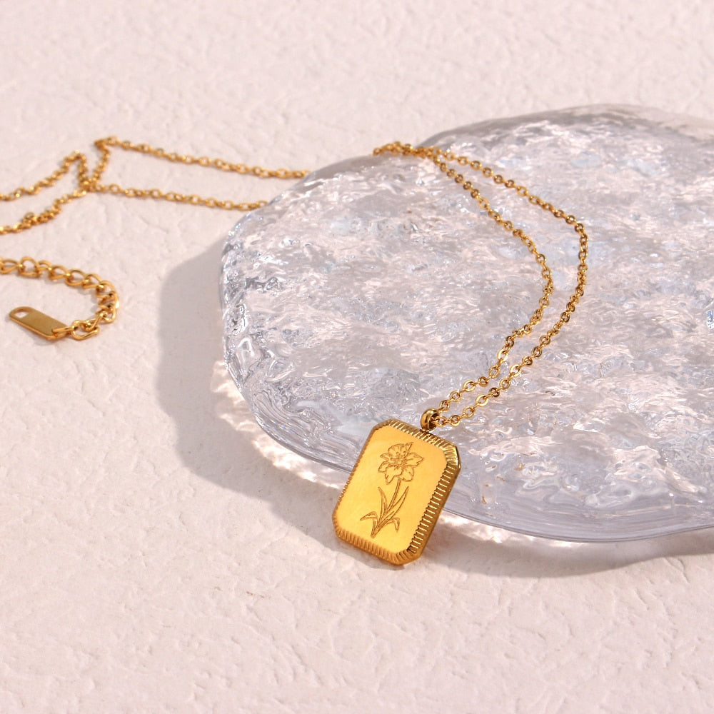 Adeline Birthstone Flower Necklace