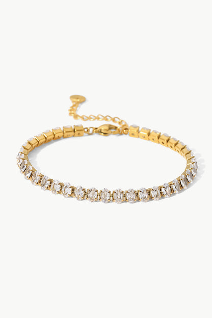 Sophia Zircon Tennis Bracelet - 18K Gold Plated