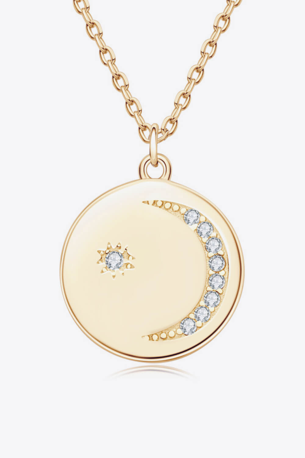 Stella Moissanite Round Pendant Necklace