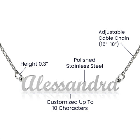 Classic Name Charm Necklace