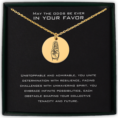 Unity Necklace, May the Odds be in Your Favor, Gift for Her, Gift for Him, Gift for Book Lovers